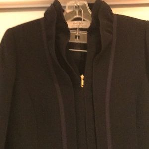 Tahari women’s black suit with zipper jacket.